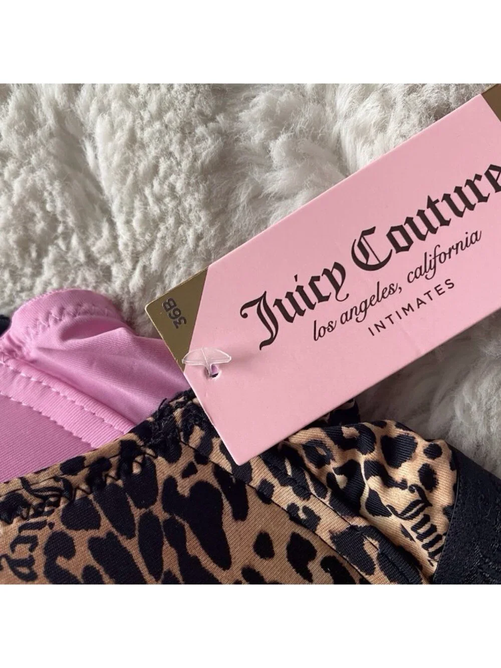 3 Pack‎ Juicy Couture Sexy Push Up Bra Size 36B Cheetah Animal Print Pink NEW